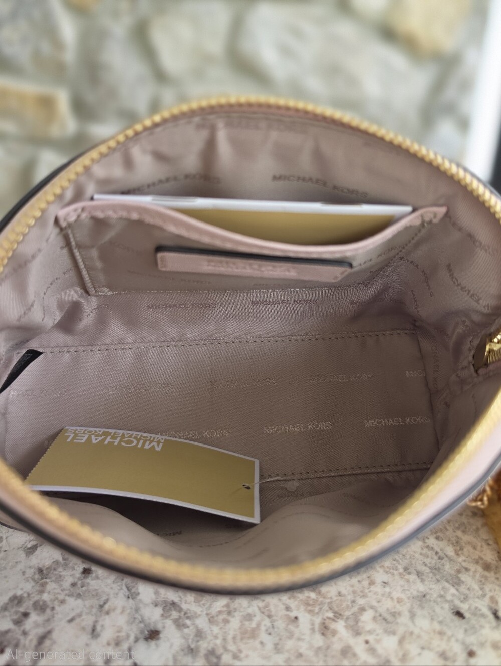 Michael Kors Large Pink Cosmetic Pouch - Picture 5 of 11